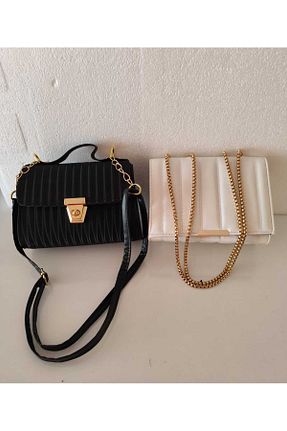کیف دوشی مشکی زنانه چرم مصنوعی DEMBAGS - کد 854440995