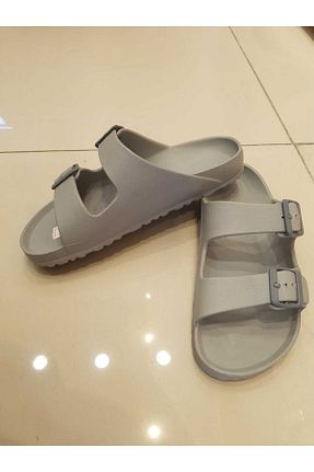 دمپائی طوسی مردانه چرم مصنوعی NİLS FASHİON - کد 844597474