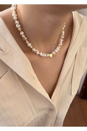 گردنبند جواهر رنگی زنانه برنجی takıtarzım - کد 806458884