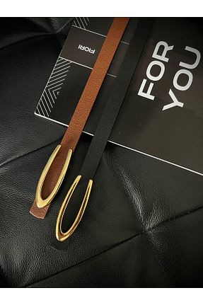 کمربند مشکی زنانه چرم مصنوعی Fiori - کد 834403220