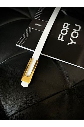 کمربند سفید زنانه چرم مصنوعی Fiori - کد 807908433