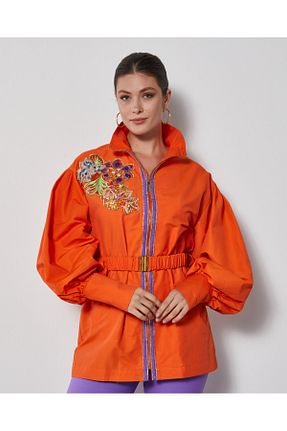کاپشن نارنجی زنانه رگولار Serpil - کد 713590410