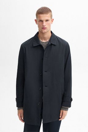 ترنچکت سرمه ای مردانه پنبه ای Massimo Dutti - کد 853405001