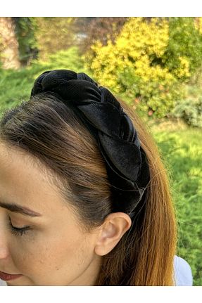 تاج مشکی زنانه مخمل ByMerve - کد 410970316