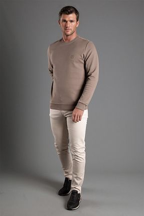 پلیور قهوه ای مردانه ساده ZEKİ ÖZER - کد 854406704