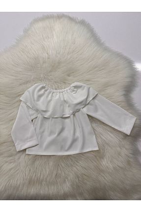 بلوز سفید بچه گانه ساده Moda Lina Baby - کد 854544949