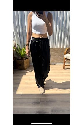 شلوار مشکی زنانه ساتن Parla moda - کد 851347215