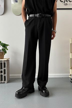 شلوار مشکی مردانه پارچه Flaw Wear - کد 854598869