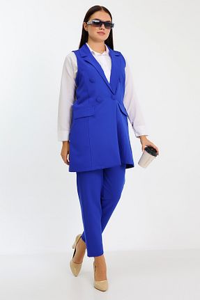 ست بالاتنه و پائین تنه سرمه ای زنانه بافتنی ENFİ GİYİM - کد 854650853