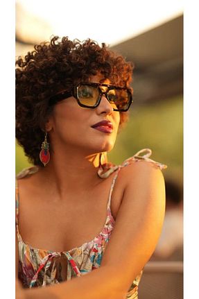 عینک آفتابی زرد زنانه UV400 PRESİDORYA - کد 854654075