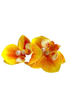 گوشواره جواهر زرد فلزی Takıştır - کد 854656941