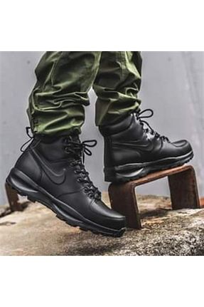 بوت / نیم بوت مشکی مردانه چرم خالص Nike - کد 175936323
