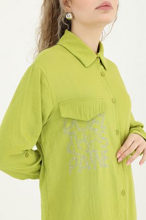 پیراهن حجاب سبز زنانه اسلیم LOREEN FASHİON - کد 854686455