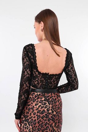 بلوز مشکی زنانه ساده Butik - کد 848602814