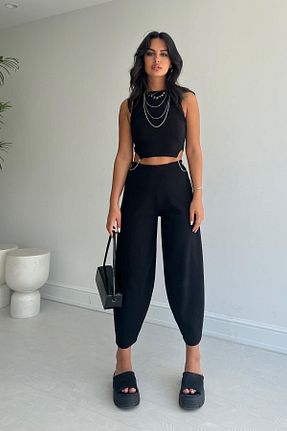 بلوز مشکی زنانه ساده Butik - کد 848452849