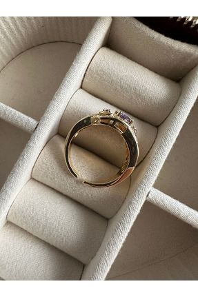 انگشتر جواهر طلائی زنانه زیرکن ringbox - کد 810102146