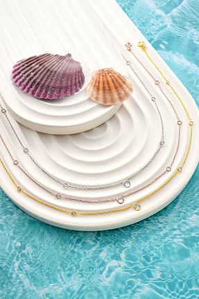 گردنبند نقره طلائی زنانه 925 عیار Queen Silver Jewelry - کد 847634243
