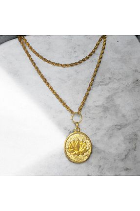 گردنبند جواهر طلائی زنانه روکش طلا YUFAN - کد 854800924