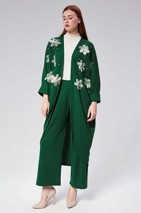 ست بالاتنه و پائین تنه سبز زنانه تریکو Hatun Atila - کد 854808187