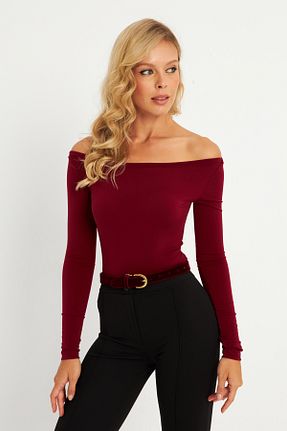 بلوز زرشکی زنانه ساده Cool & Sexy - کد 854425360