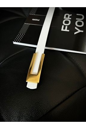 کمربند سفید زنانه چرم مصنوعی Fiori - کد 807908433