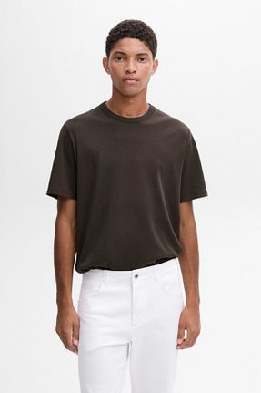 تیشرت قهوه ای مردانه رگولار Massimo Dutti - کد 853414347