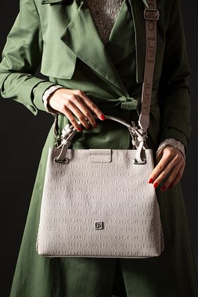 کیف دوشی طوسی زنانه چرم مصنوعی Just Polo - کد 854399774
