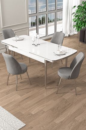 ست میز آشپزخانه سفید Suntalam Canisa - کد 812984284