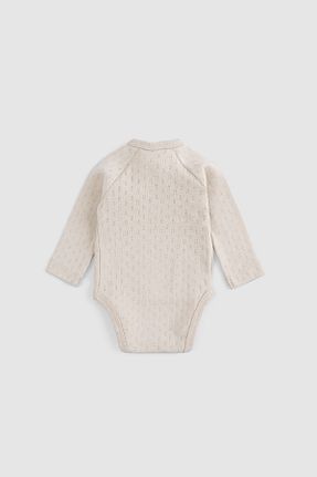 بادی و سرهمی نوزادی بژ بچه گانه %100 پنبه ارگانیک Little Gusto - کد 847831602