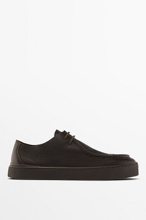 کفش کلاسیک قهوه ای مردانه چرم خالص Massimo Dutti - کد 854405567