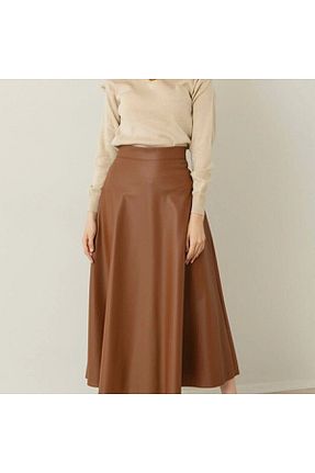 دامن قهوه ای زنانه پارچه Estel - کد 187269928