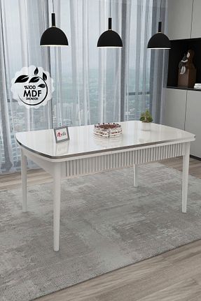 میز ناهار خوری سفید Açılır-Kapanır Renlife - کد 793548697