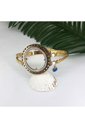 دستبند استیل (فولاد) طلائی زنانه استیل (فولاد) PİNA HEDİYELİK AKSESUAR - کد 839531528