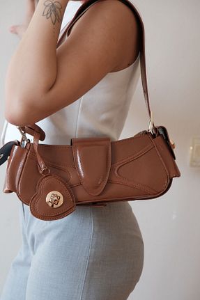 کیف دوشی قهوه ای زنانه چرم مصنوعی Casual Bag - کد 847939373