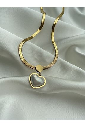 گردنبند استیل ( فولاد ) طلائی زنانه استیل ضد زنگ dani aksesuar - کد 313209686