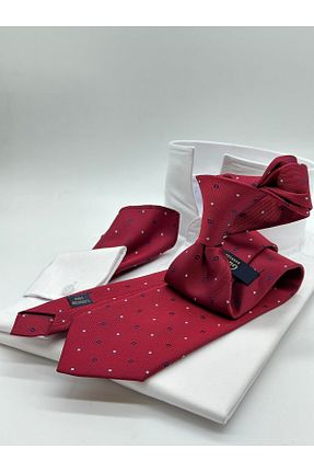 کراوات زرشکی مردانه میکروفیبر Gutiero - کد 854651903