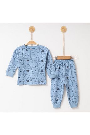 ست لباس راحتی آبی بچه گانه چاپی aden kids - کد 371898478