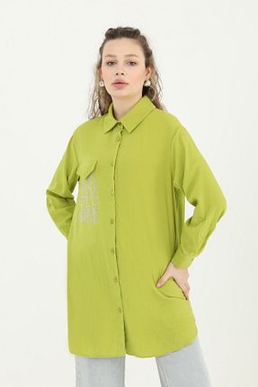 پیراهن حجاب سبز زنانه اسلیم LOREEN FASHİON - کد 854686455