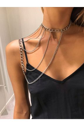 گردنبند جواهر زنانه فلزی Nishstyle - کد 84695630