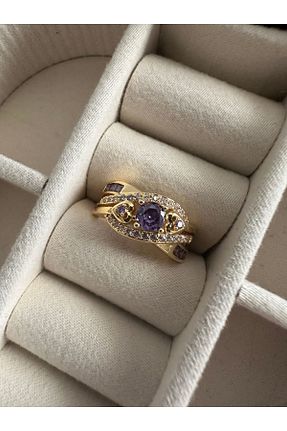 انگشتر جواهر طلائی زنانه زیرکن ringbox - کد 810102146
