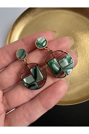 گوشواره استیل (فولاد) طلائی زنانه استیل (فولاد) ringbox - کد 718382409