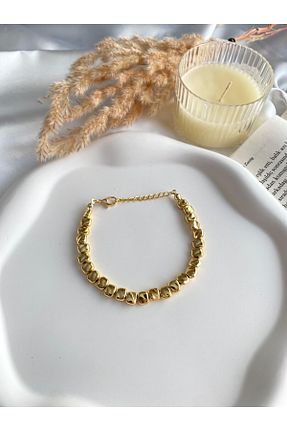 دستبند استیل (فولاد) طلائی زنانه استیل (فولاد) Galaxy - کد 854789231
