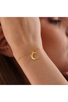 دستبند نقره طلائی زنانه 925 عیار Queen Silver Jewelry - کد 847643601