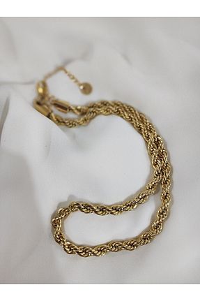 گردنبند استیل ( فولاد ) طلائی زنانه استیل (فولاد) Aylish Bijuteri - کد 773043565