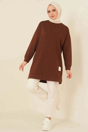 تونیک قهوه ای زنانه بافتنی ELFİDA - کد 799405508