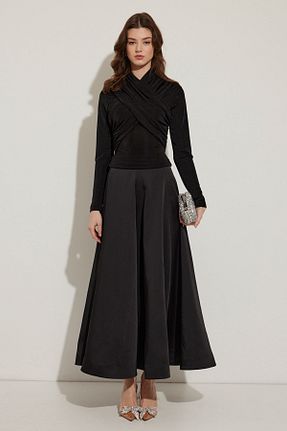 دامن مشکی زنانه پارچه Hooopstore - کد 818432977
