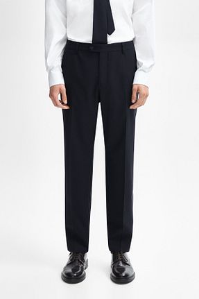 شلوار سرمه ای مردانه پشمی Massimo Dutti - کد 852952636