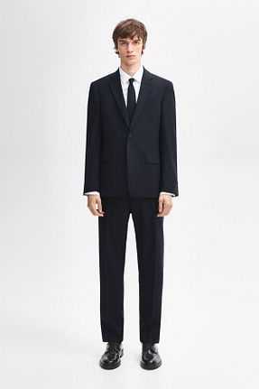 شلوار سرمه ای مردانه پشمی Massimo Dutti - کد 852952636
