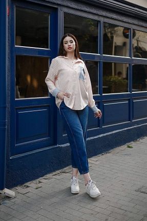 پیراهن قهوه ای زنانه رگولار Butik - کد 854402805