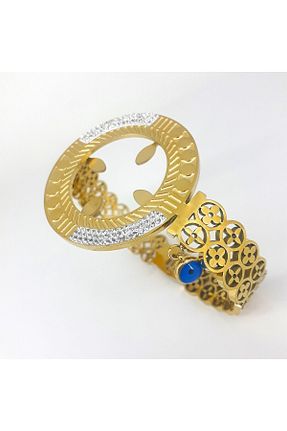 دستبند استیل (فولاد) طلائی زنانه استیل (فولاد) PİNA HEDİYELİK AKSESUAR - کد 843990365